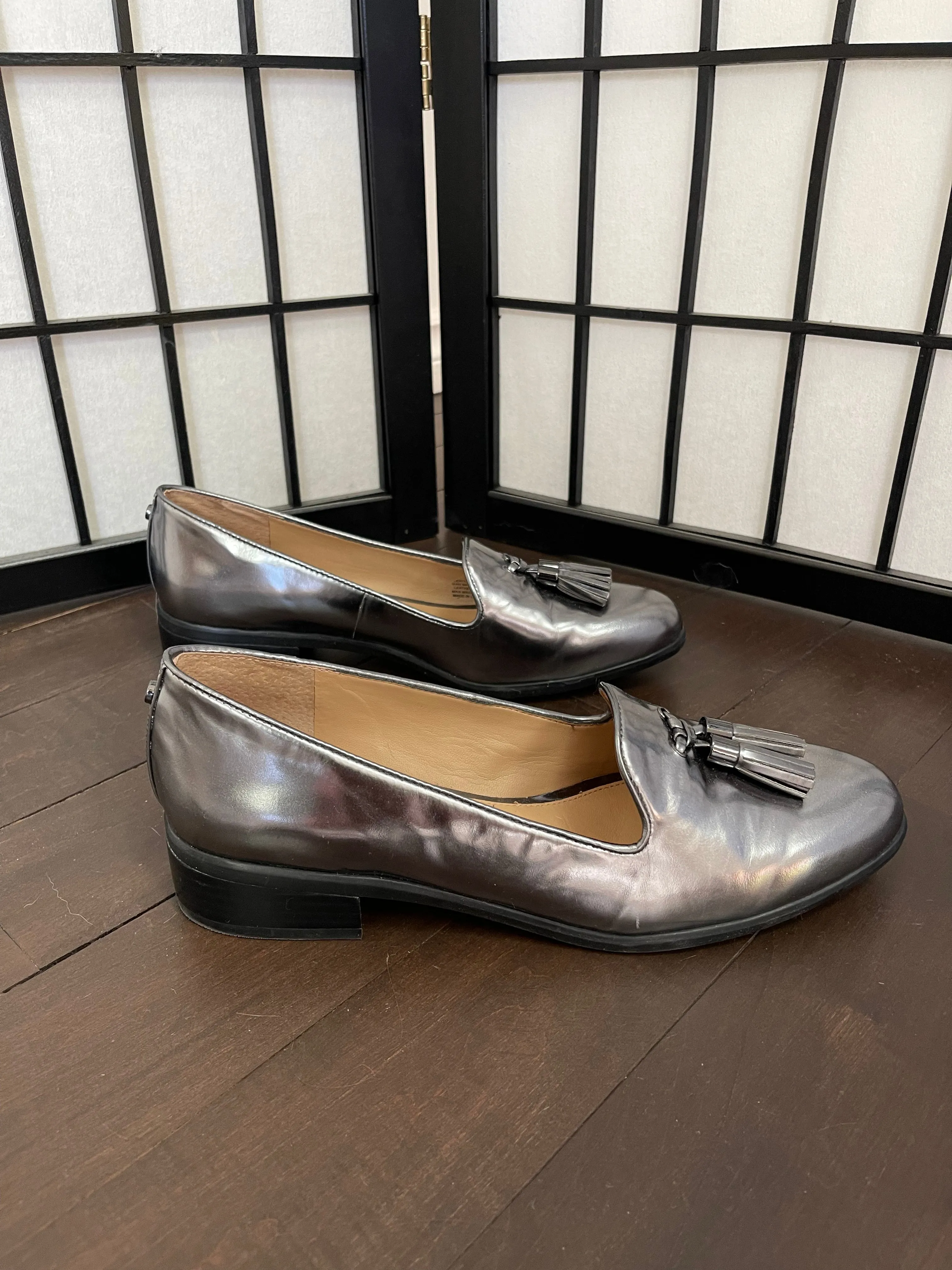 Antonio Melani Metallic Loafers - 8.5