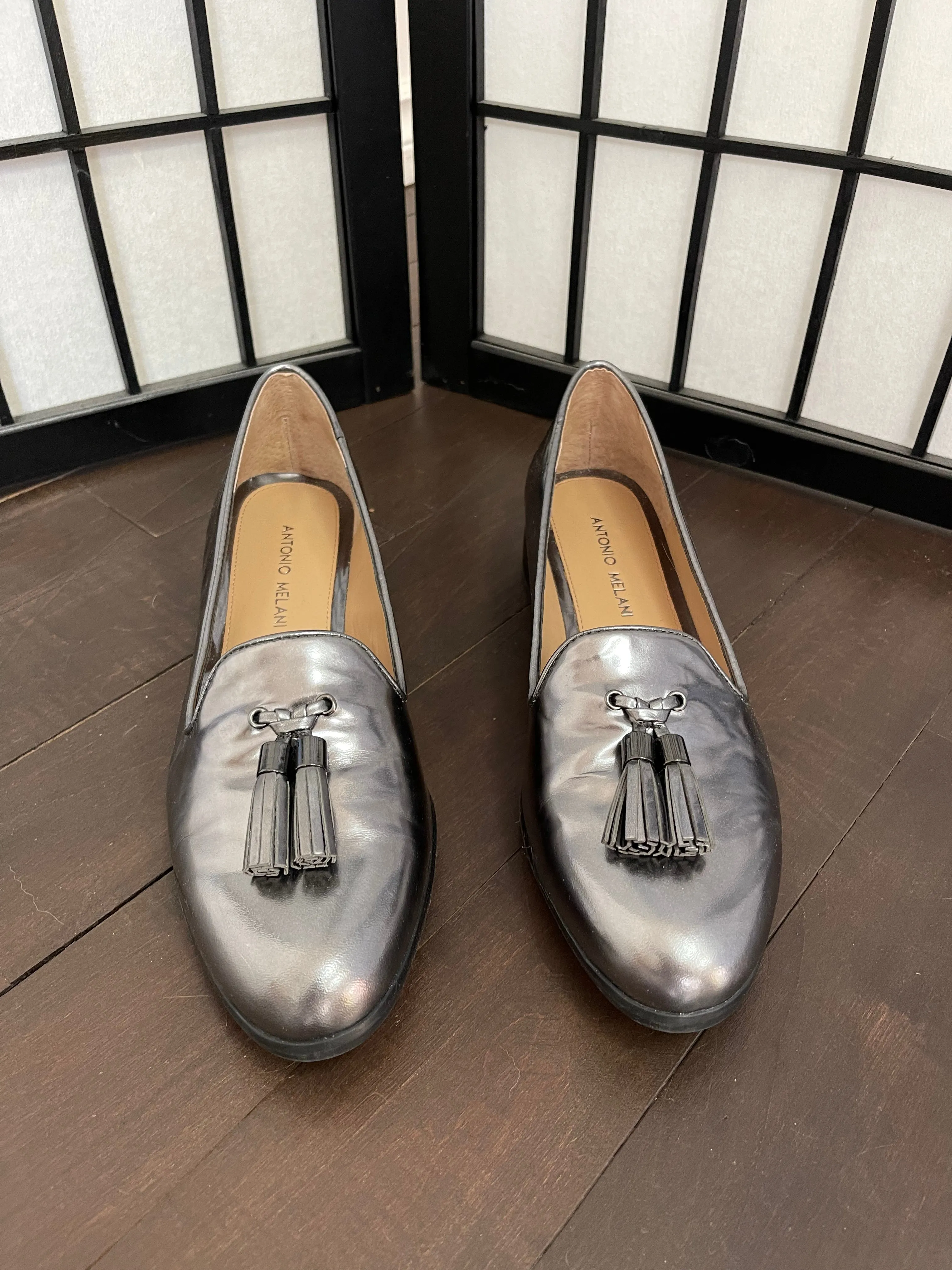 Antonio Melani Metallic Loafers - 8.5