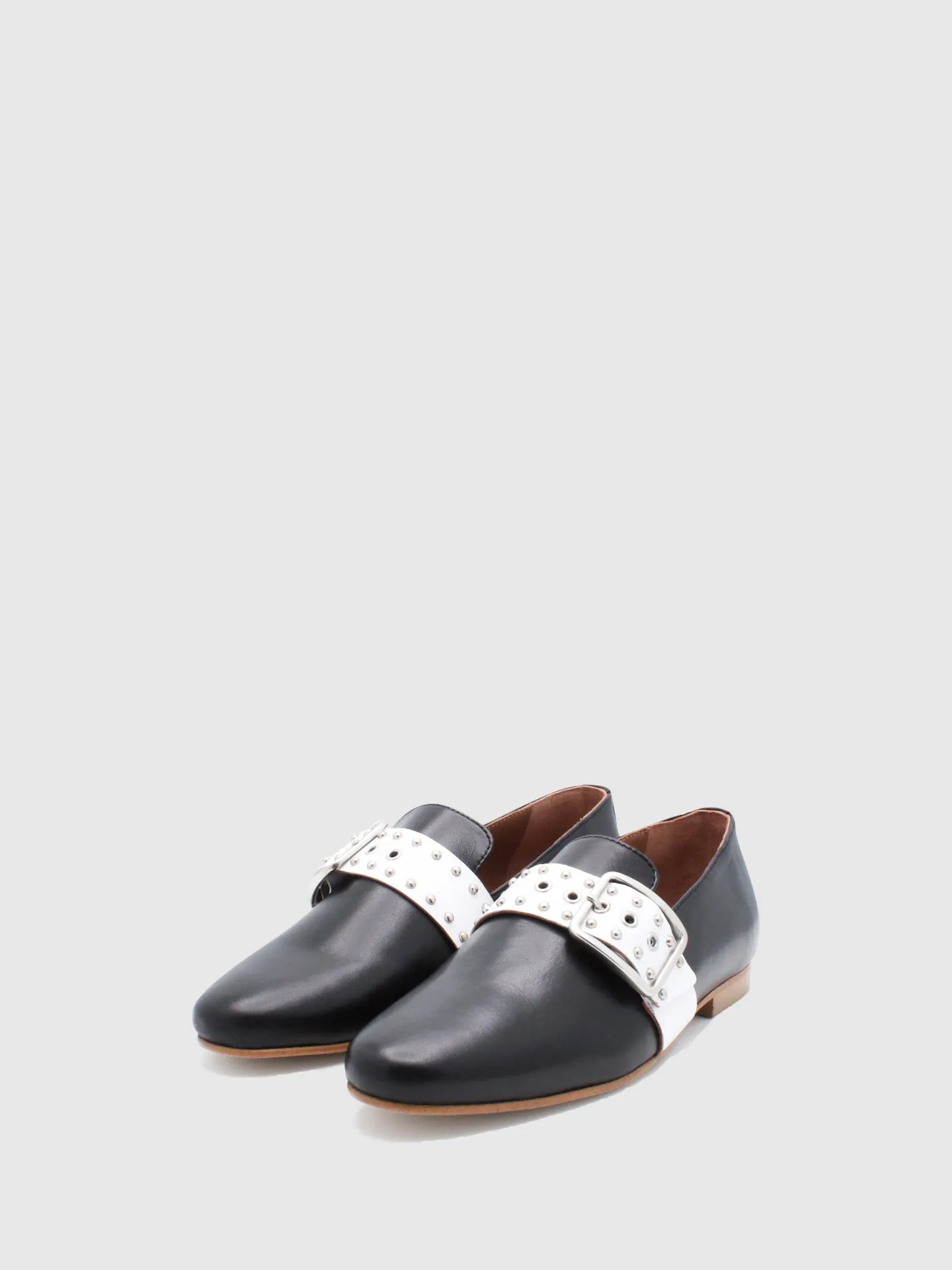 Appliqués Loafers C04L2 Black/White