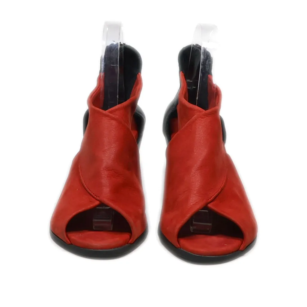 Arche Wedge Sandals Leather Red Colour For Women