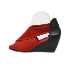 Arche Wedge Sandals Leather Red Colour For Women