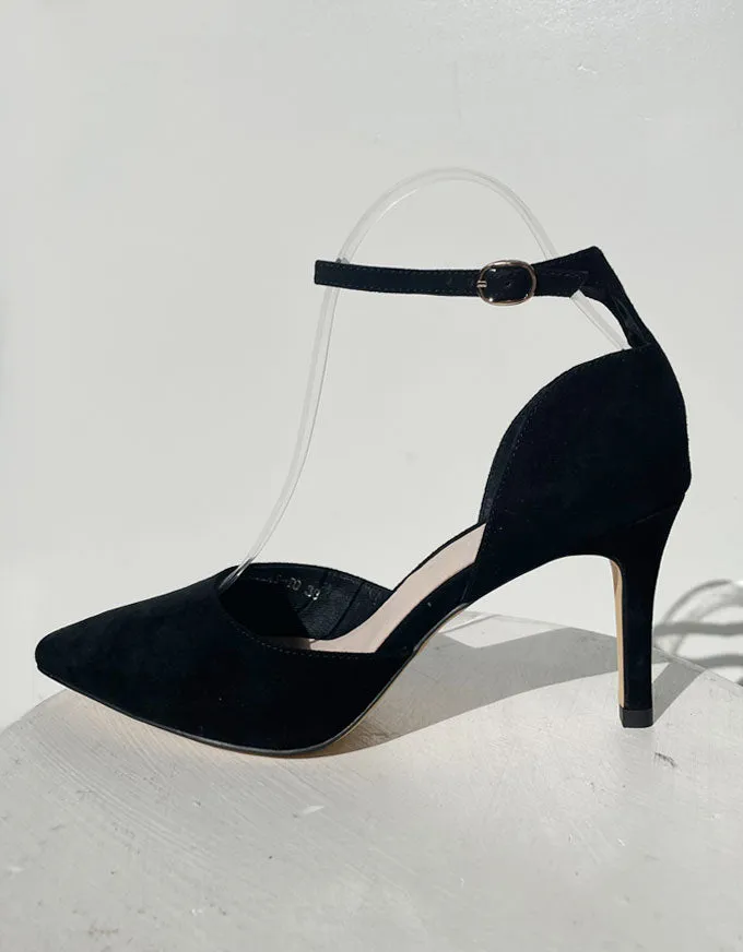 Bahammas Black Suede Heels