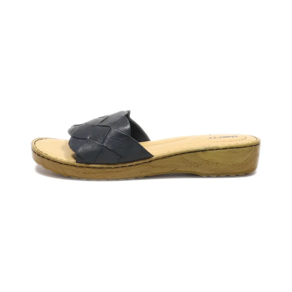 Born Platform Sandals Leather Black Colour For Women