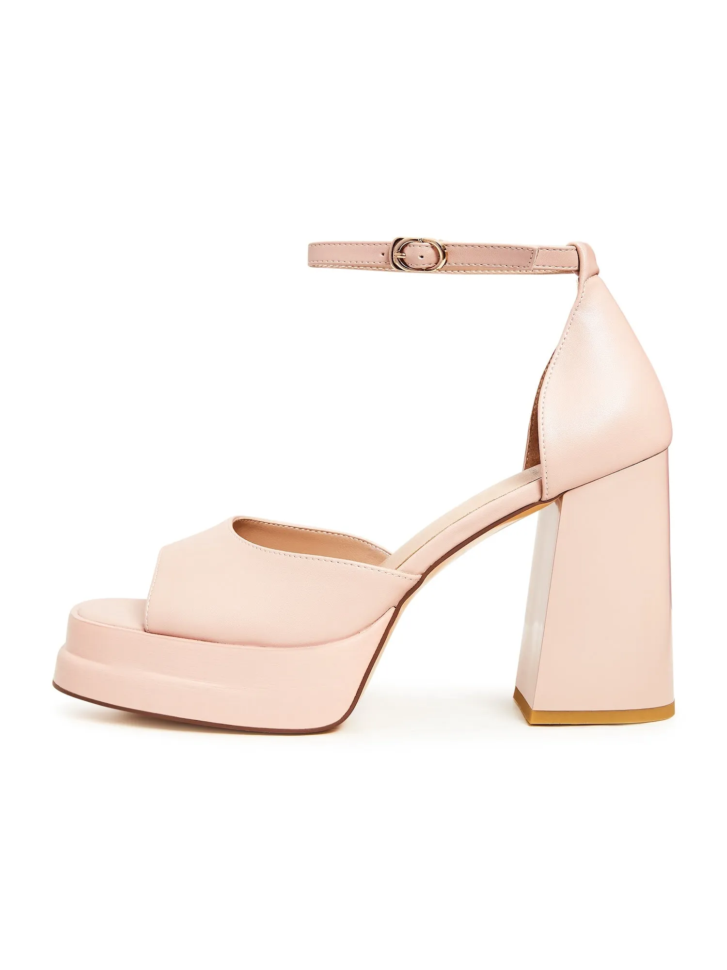 Classic Open Toe High Heels Sandals - Beige