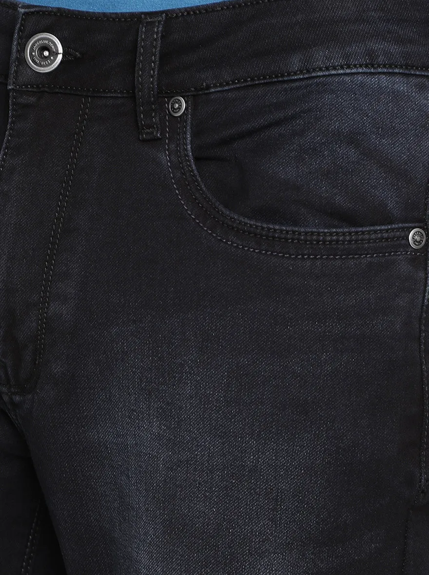 Dark Indigo Blue Washed Straight Fit Jeans | JadeBlue