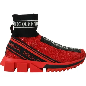 Dolce & Gabbana Exquisite Red Sorrento Slip-On Sneakers