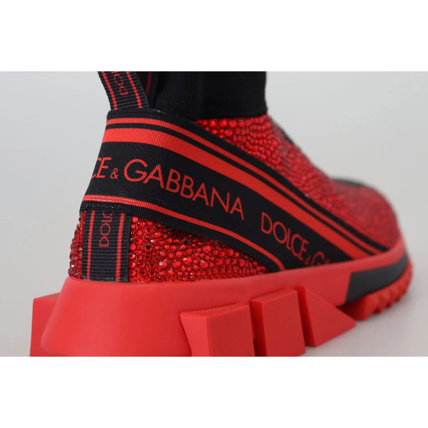 Dolce & Gabbana Exquisite Red Sorrento Slip-On Sneakers