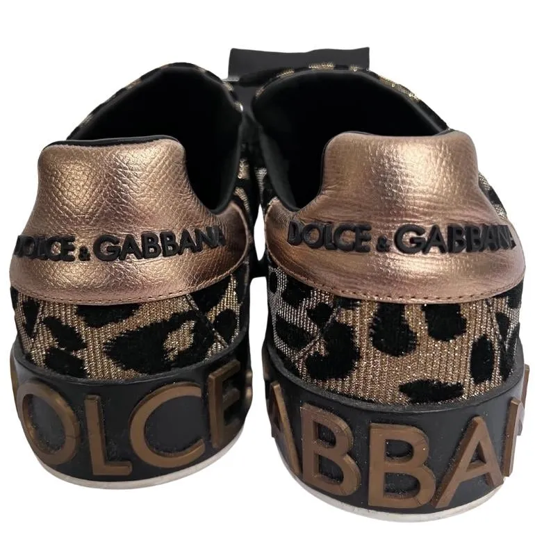 Dolce & Gabbana Leopard Print Portofino Sneakers