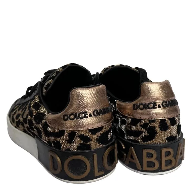 Dolce & Gabbana Leopard Print Portofino Sneakers