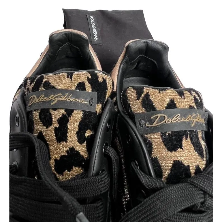 Dolce & Gabbana Leopard Print Portofino Sneakers