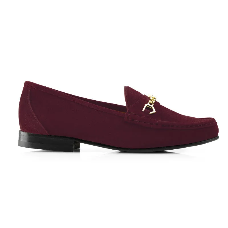 Fairfax & Favor Apsley Ladies Suede Loafer - Plum