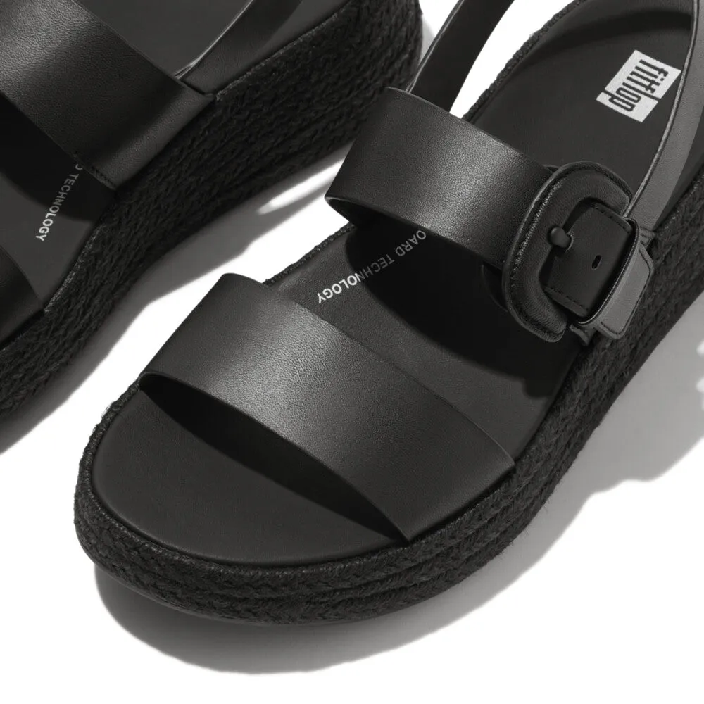 Fitflop F-Mode Espadrille Bucke L Flatform Sandals Black