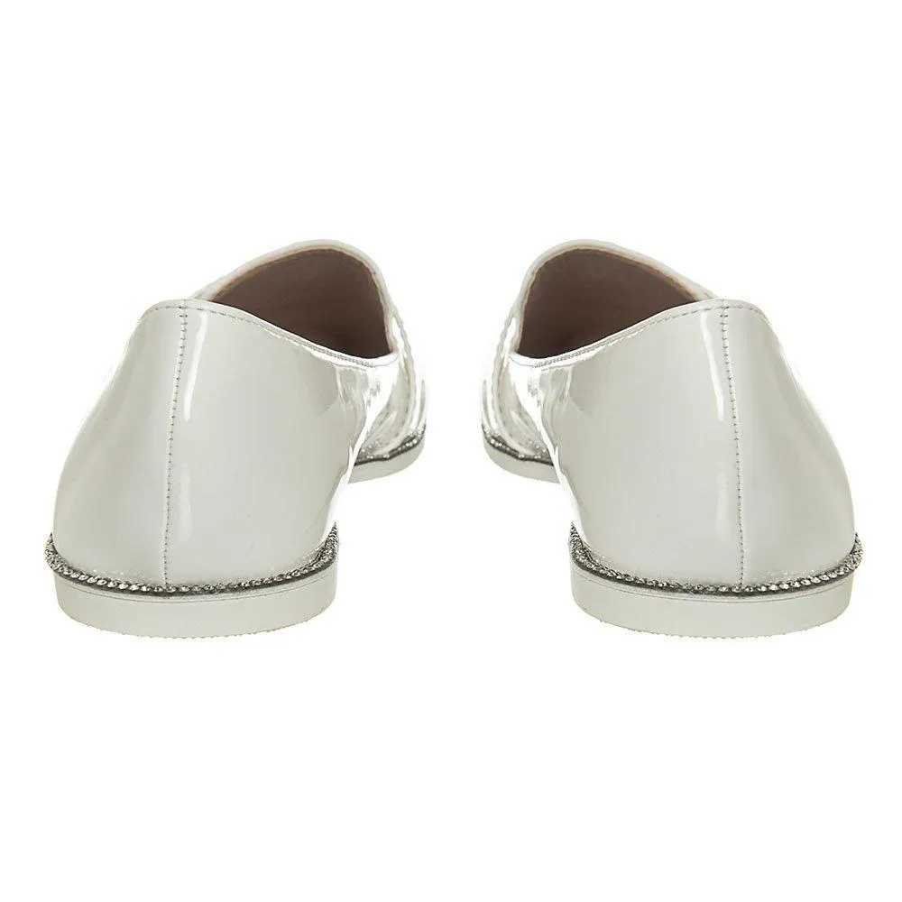 Flat Block Heel Pointed Toe Toggle Loafer