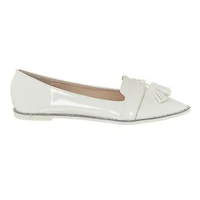 Flat Block Heel Pointed Toe Toggle Loafer