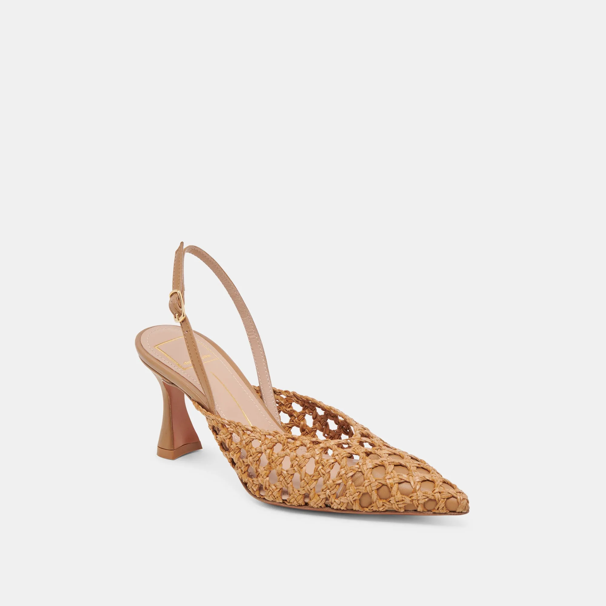 GLORIA HEELS NATURAL WOVEN