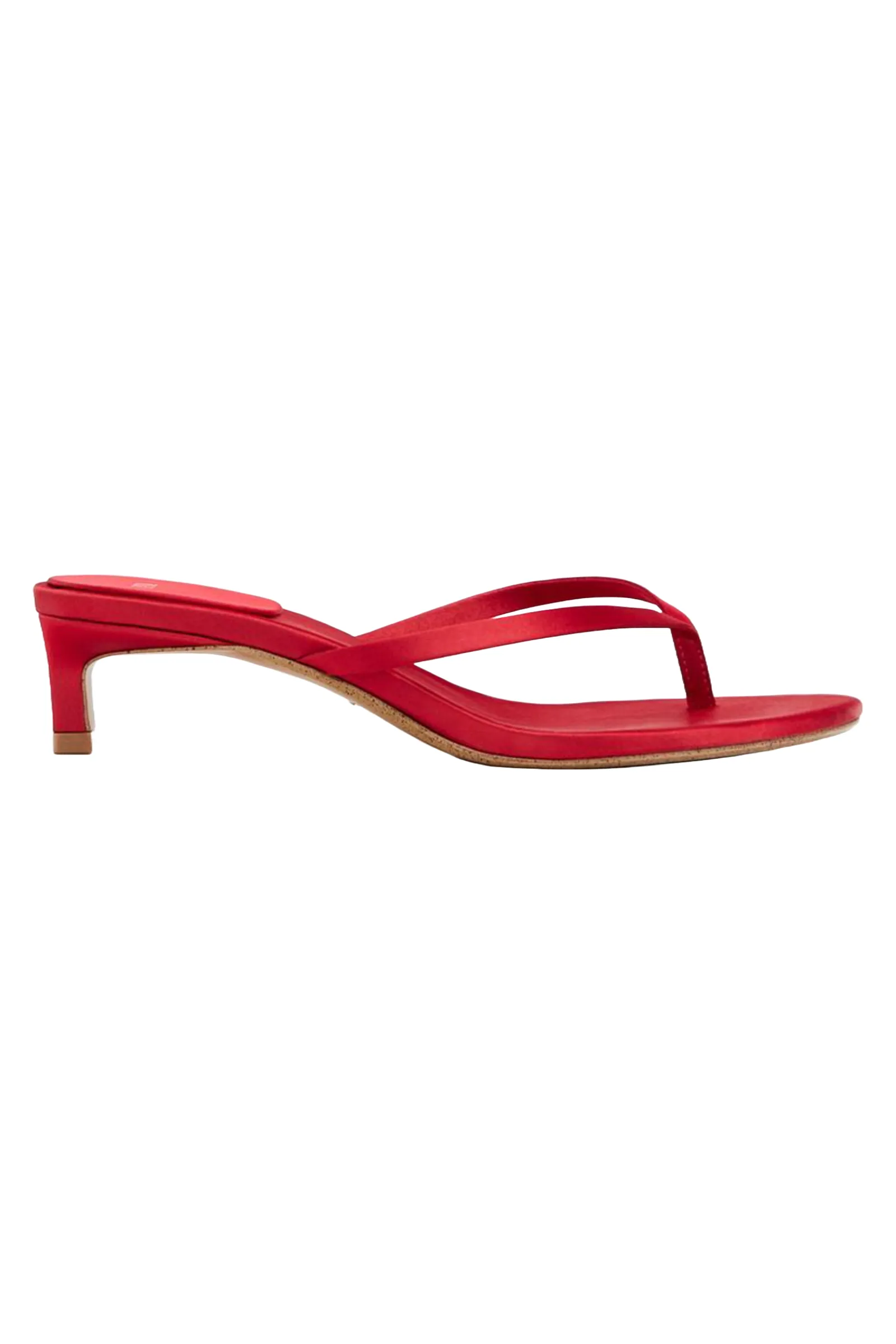 Red Kitten Heel Sandals