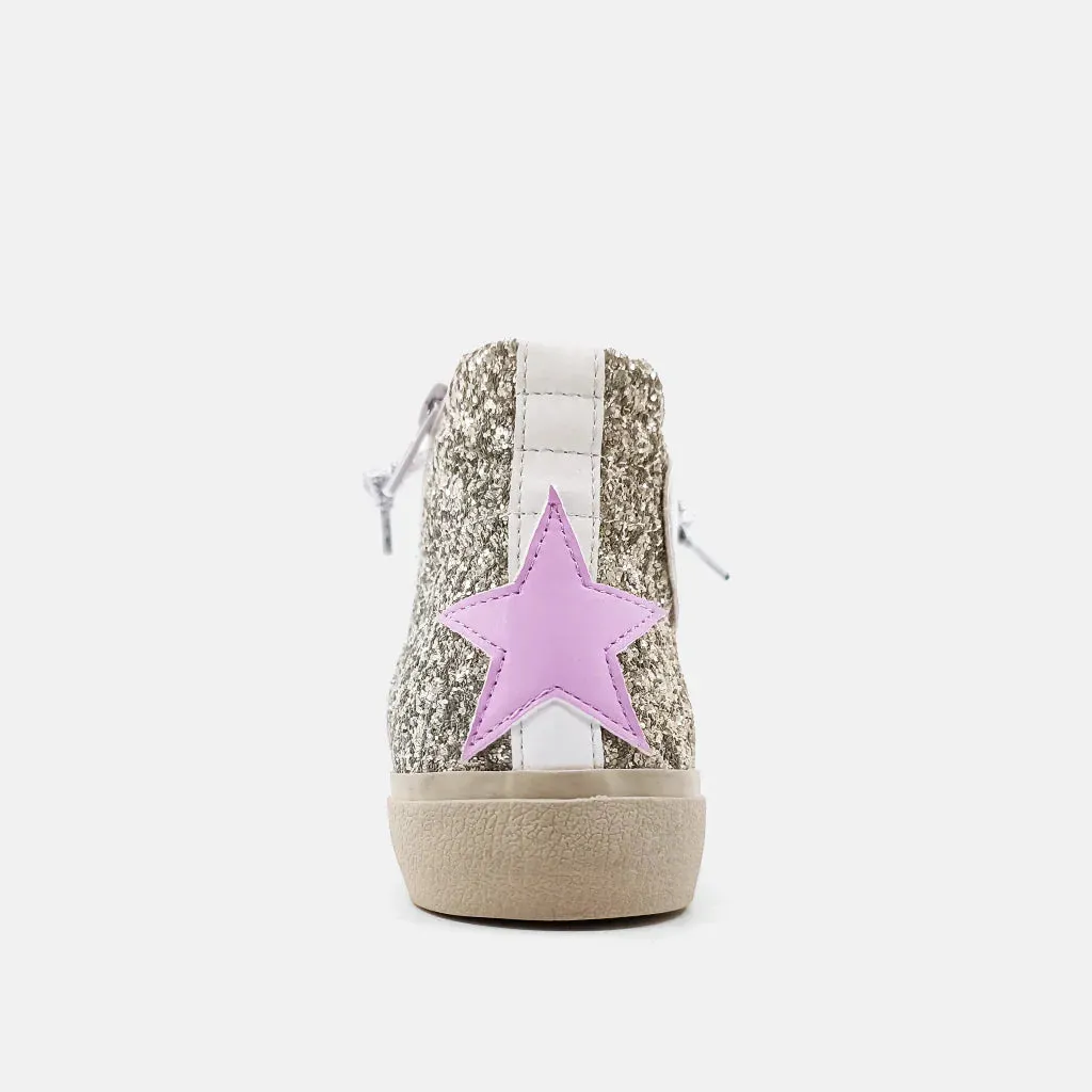 Shu Shop Pearl Glitter High Top Sneaker