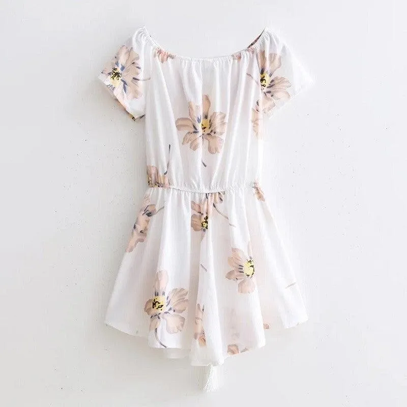 SIMPLY CHIC FLORAL OFF-THE-SHOULDER ROMPER