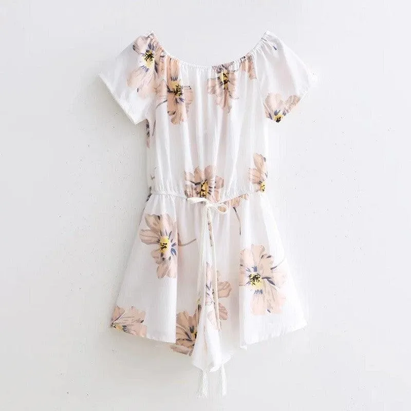 SIMPLY CHIC FLORAL OFF-THE-SHOULDER ROMPER