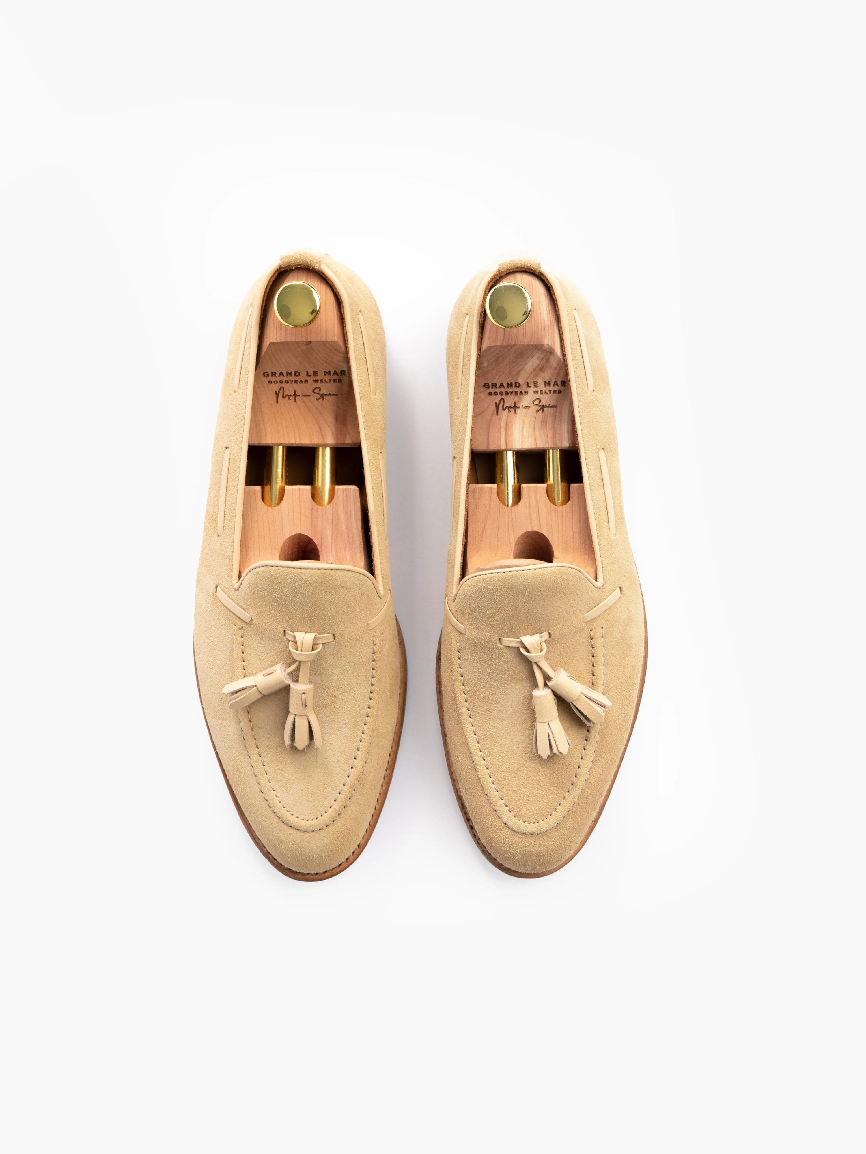 Tassel Loafers Sand Suede