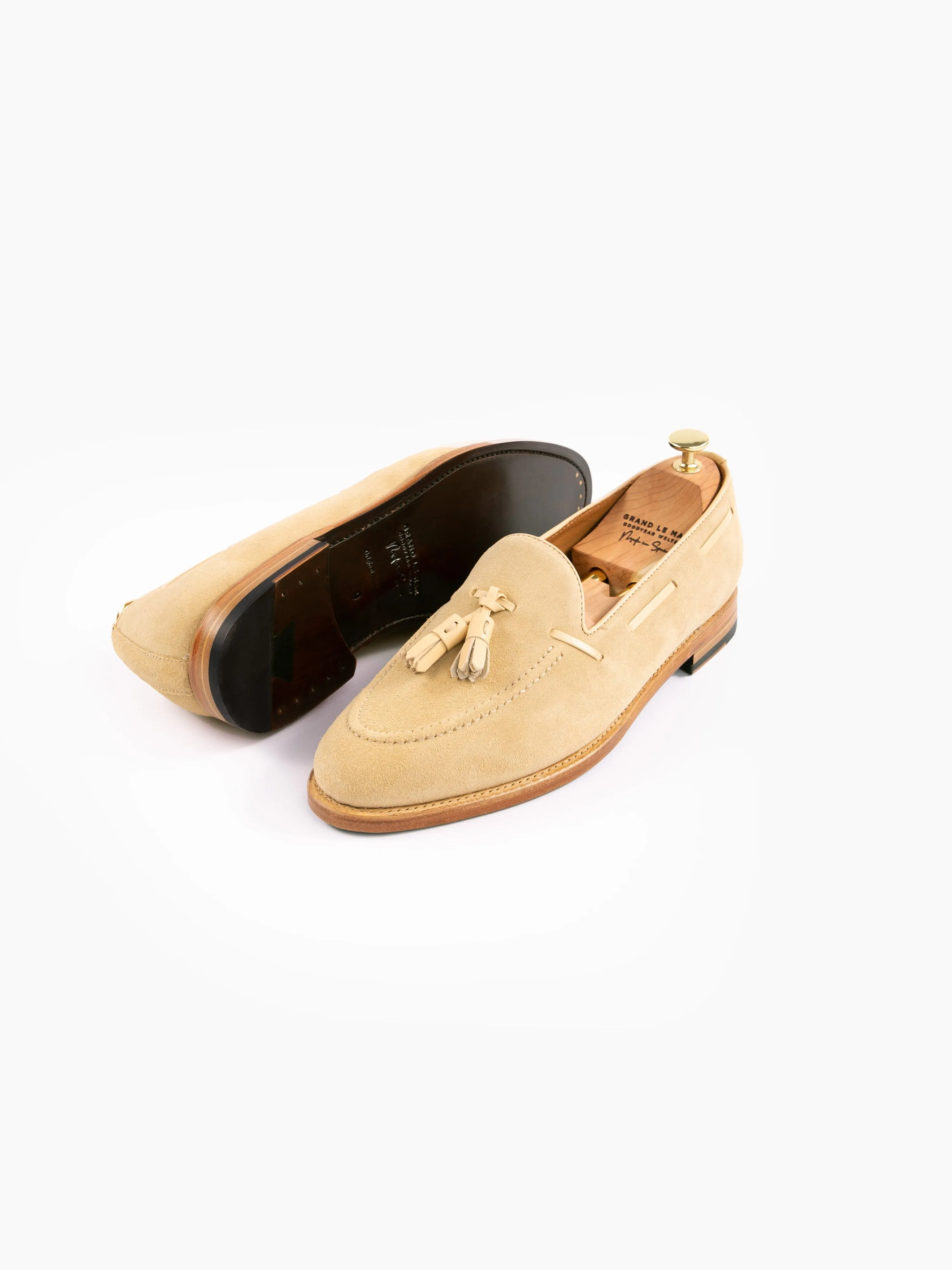 Tassel Loafers Sand Suede