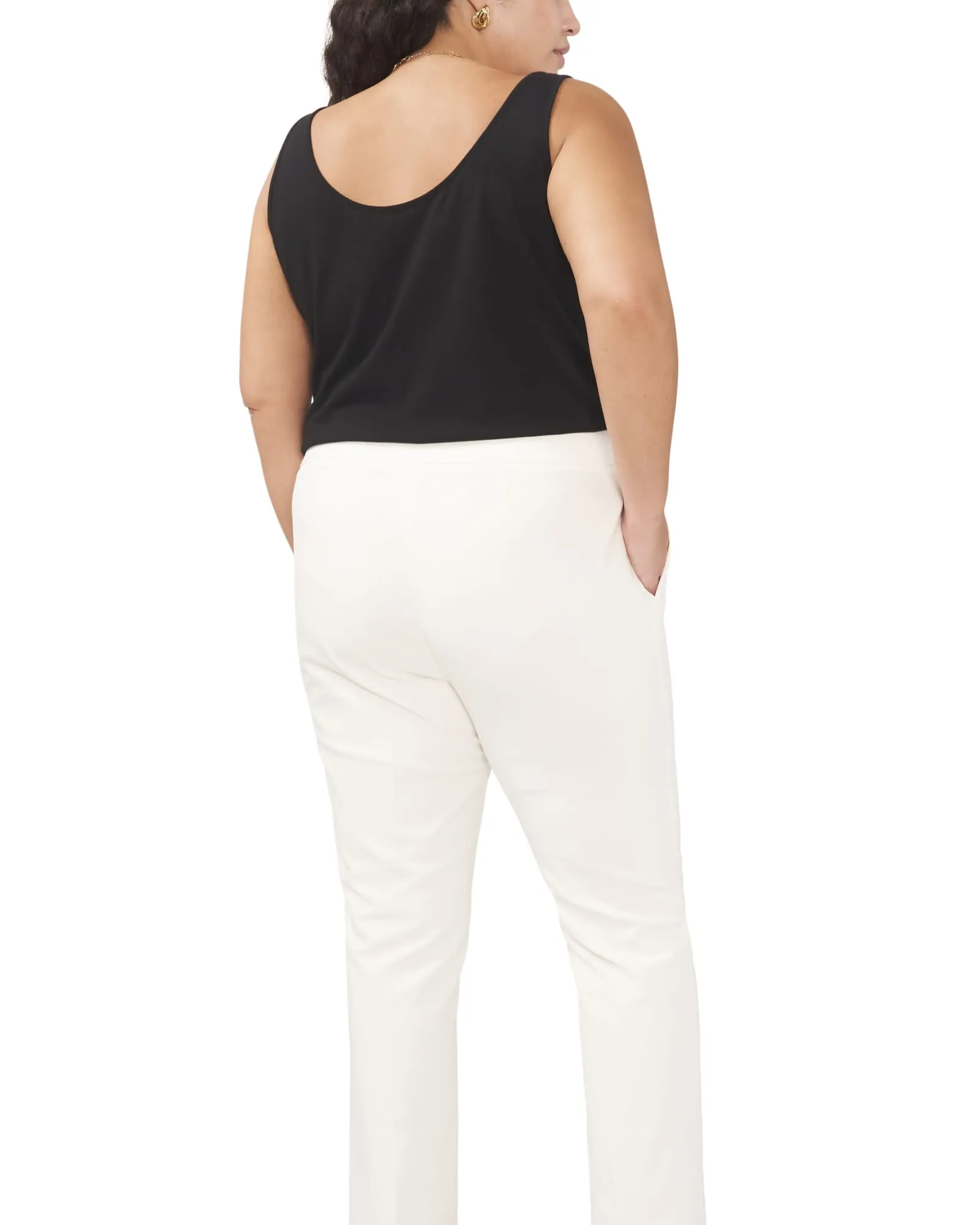 Tatum Front Zip Ankle Pant | NEW IVORY