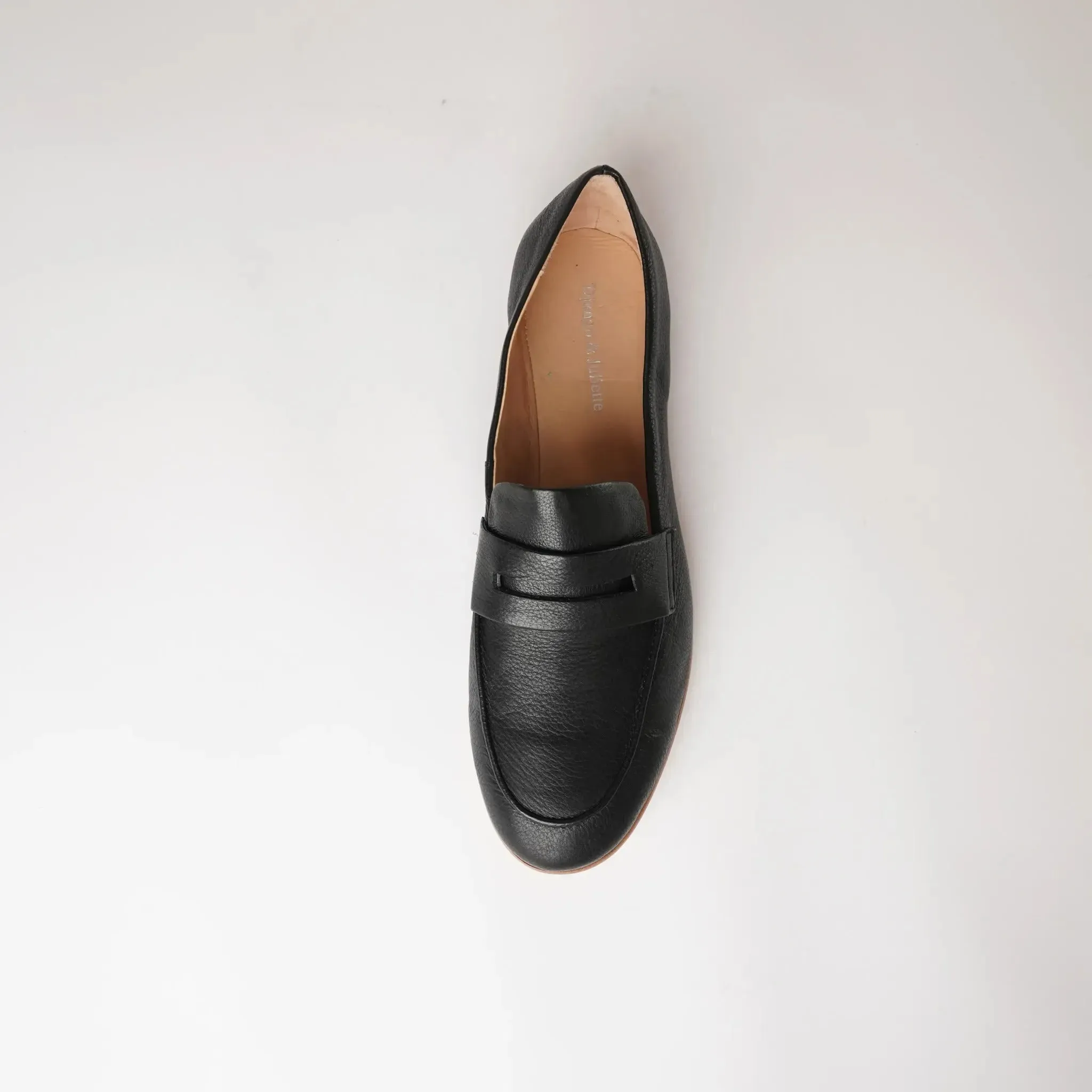 Ulani Black Leather Loafers